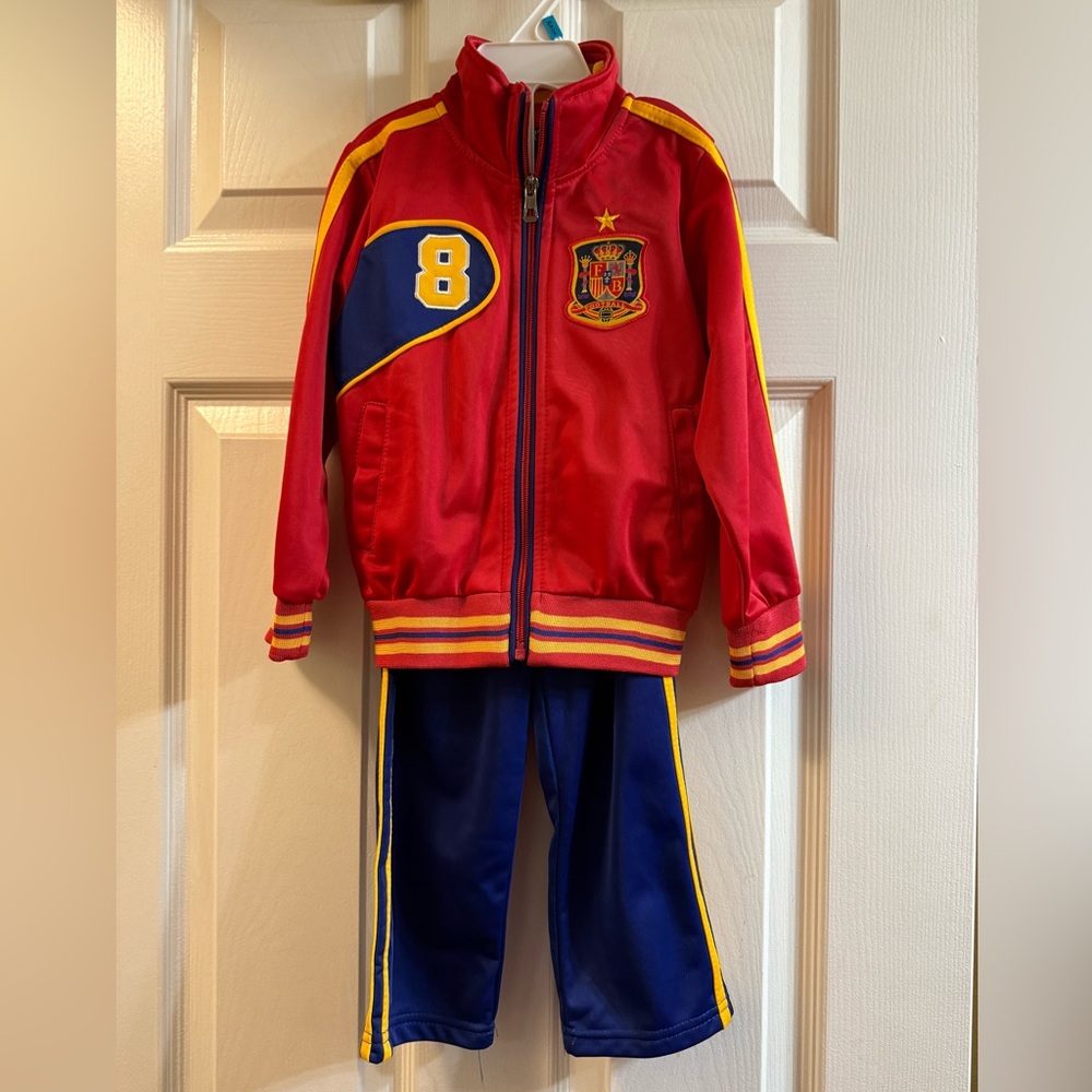 Kids Spain National Soccer Team Track Suit
